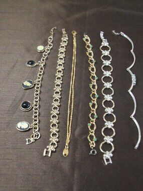 Bracelets 6 for 1 price. Gold and/or silver tone.  See descript below.